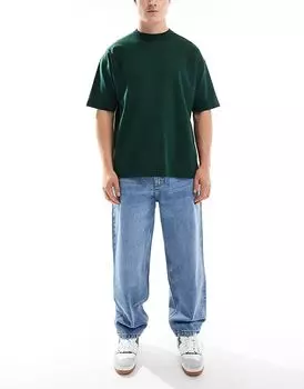 Мешковатые джинсы синего цвета Pull&Bear