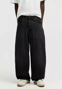 Мешковатые джинсы SUPPER BAGGY PULL&BEAR, черный