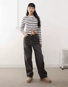 Мешковатые джинсы светло-черного цвета Miss Selfridge