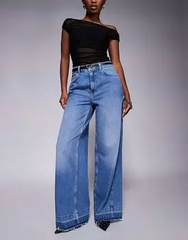 Мешковатые джинсы в полувыцветшем синем цвете River Island