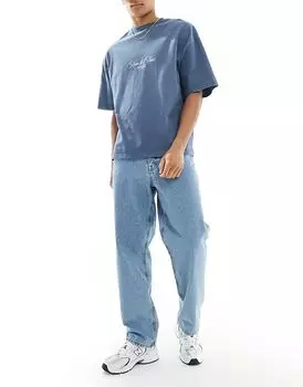 Мешковатые джинсы в средне-синем цвете ASOS DESIGN