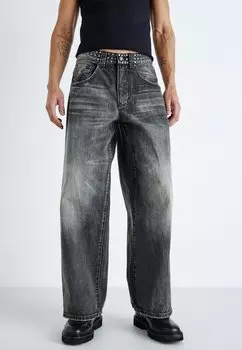 Мешковатые джинсы Washed Stud Colossus Jaded London, черный