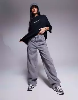 Мешковатые джинсы Weekend Collective в сером цвете ASOS Weekend Collective
