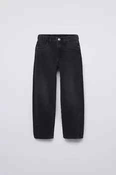 Мешковатые джинсы ZARA, черный