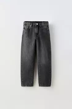 Мешковатые джинсы ZARA, черный