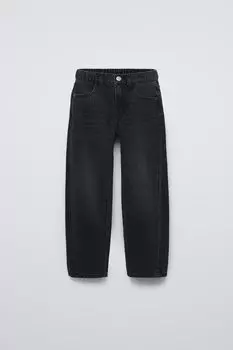 Мешковатые джинсы ZARA, черный