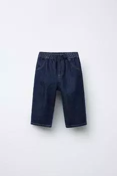 Мешковатые джинсы ZARA, цвет Indigo