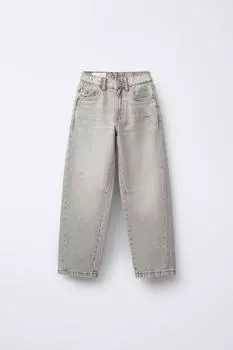 Мешковатые джинсы ZARA, цвет Light grey