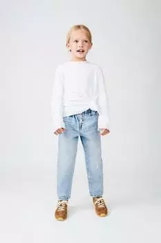 Мешковатые джинсы ZARA, средне-синий