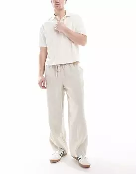 Мешковатые льняные брюки Cotton On цвета овсянки Cotton:On
