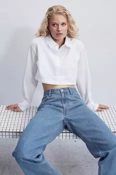 Мешковатые низкие джинсы 90-х H&amp;M, синий деним