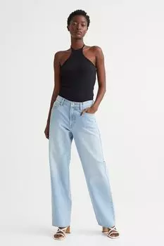 Мешковатые низкие джинсы 90-х H&amp;M, светло-голубой деним