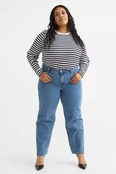 Мешковатые низкие джинсы H&amp;M+ в стиле 90-х, синий деним