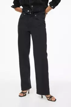 Мешковатые низкие джинсы H&M, черный