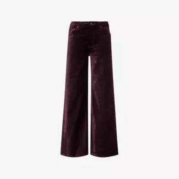 Мешковатые широкие брюки Loli со средней посадкой из бархата Citizens Of Humanity, бургундия