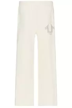Мешковатые спортивные штаны с заклепками True Religion, белый