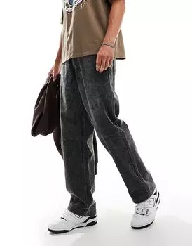 Мешковатые вельветовые брюки-карго синего цвета ASOS DESIGN