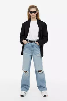 Мешковатые высокие джинсы 90-х годов H&M, синий
