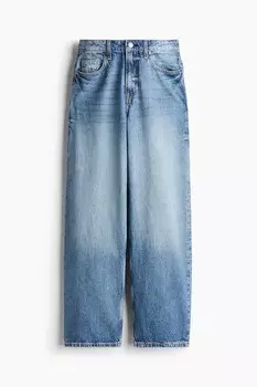 Мешковатые высокие джинсы H&M, синий