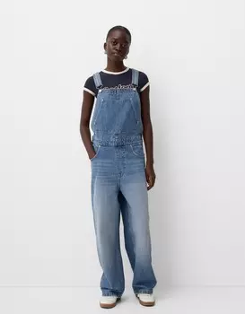 Мешковатый комбинезон Bershka, голубой