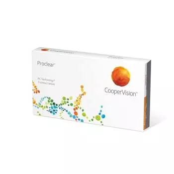 Месячные линзы +2,00 кривизна 8,6, 3 шт. Proclear, бесцветный
