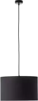 Места стиля подвесной светильник "Илия", 1 лампочка, лампочка E27 | без лампочки, подвесной светильник с тканевым текстильным абажуром 40см PLACES OF STYLE 40 см, Высота: 100 см, черный