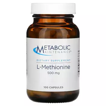 Metabolic Maintenance, L-метионин, 500 мг, 100 капсул