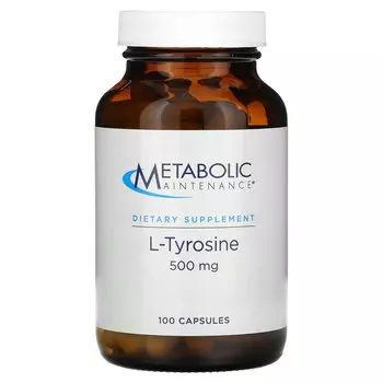 Metabolic Maintenance, L-тирозин, 500 мг, 100 капсул
