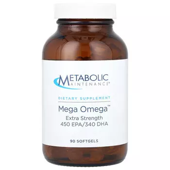 Metabolic Maintenance, Mega Omega, Extra Strength, 1000 мг, 90 мягких таблеток