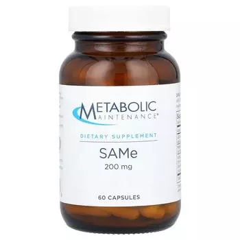 Метаболическое обслуживание, SAMe, 200 мг, 60 капсул Metabolic Maintenance