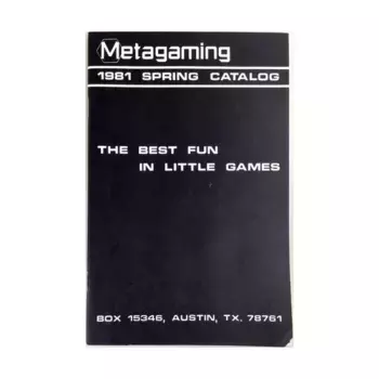 Metagaming 1981 Spring Catalog, Interplay - The Metagamer Dialogues Magazine, мягкая обложка