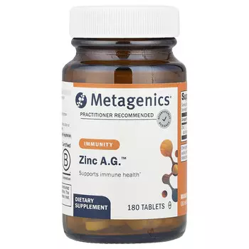 Metagenics, Zinc A.G., цинк, 20 мг, 180 таблеток