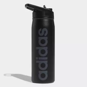 Металлическая бутылка из стальной соломы, 600 мл Adidas, Black