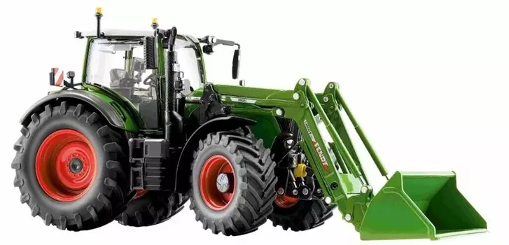 Металлическая коллекционная модель трактора Fendt 724 Vario Gen.7 с погрузчиком Wiking 1:32