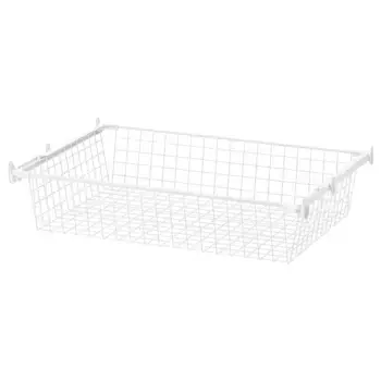 Металлическая корзина с выдвижной направляющей, белая, 80x55 см, HJLPA IKEA