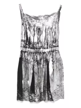 Металлическая майка Rabanne, серебряный