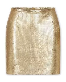 Металлическая мини-юбка Rabanne, золотой