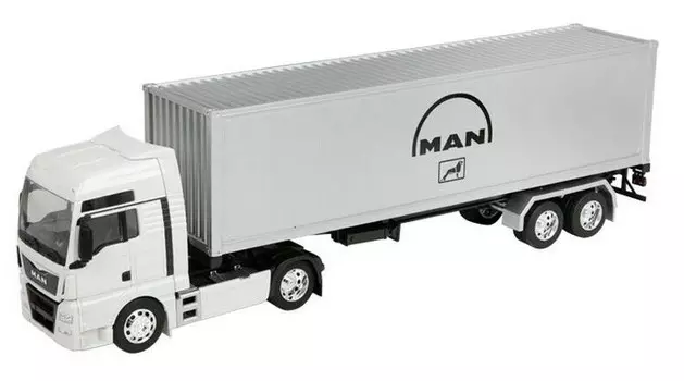 Металлическая модель грузовика Man Tgx с полуприцепом Welly 1:32