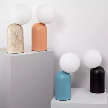 Металлическая настольная лампа Society Black LEDKIA, черный