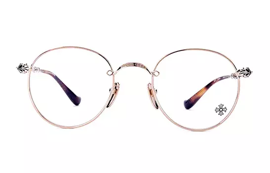 Металлическая оправа для очков-бабочки унисекс, ярко-золотая Chrome Hearts, Bright Gold