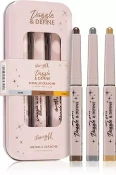 Металлическая подводка для глаз удобная упаковка 3 х 1 Barry M Dazzle & Define Metallic Crayon, 3 1,4 g