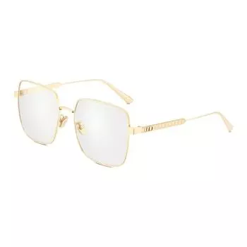 Металлическая прямоугольная оправа для очков, женская, золотая DIOR