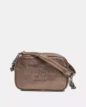 Металлическая сумка через плечо на молнии Pepe Jeans, золотой