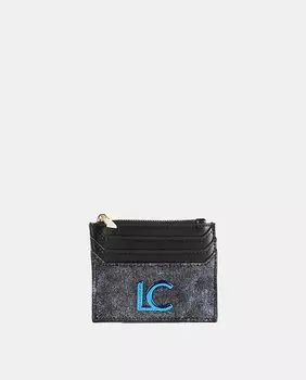 Металлическая визитница с животным принтом в синих тонах Lola Casademunt, синий