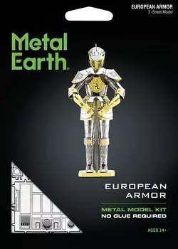 Металлическая Земля, Доспехи Рыцаря Европейский Рыцарь Металлическая складная модель. Fascinations