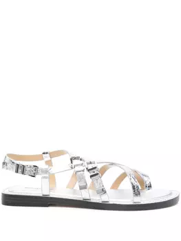 Металлические балетки Michael Michael Kors, серебряный
