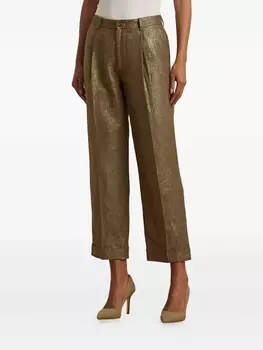 Металлические брюки Lauren Ralph Lauren, коричневый