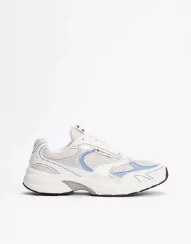 Металлические контрастные кроссовки белого цвета Tommy Jeans