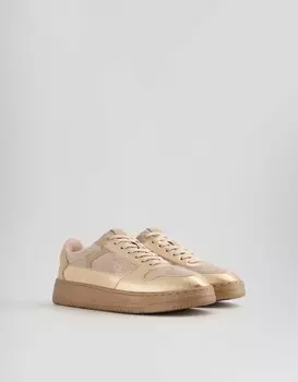 Металлические кроссовки Bershka, коричневый