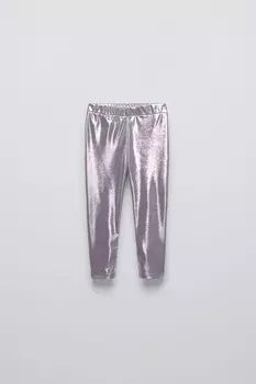 Металлические леггинсы ZARA, оранжевый